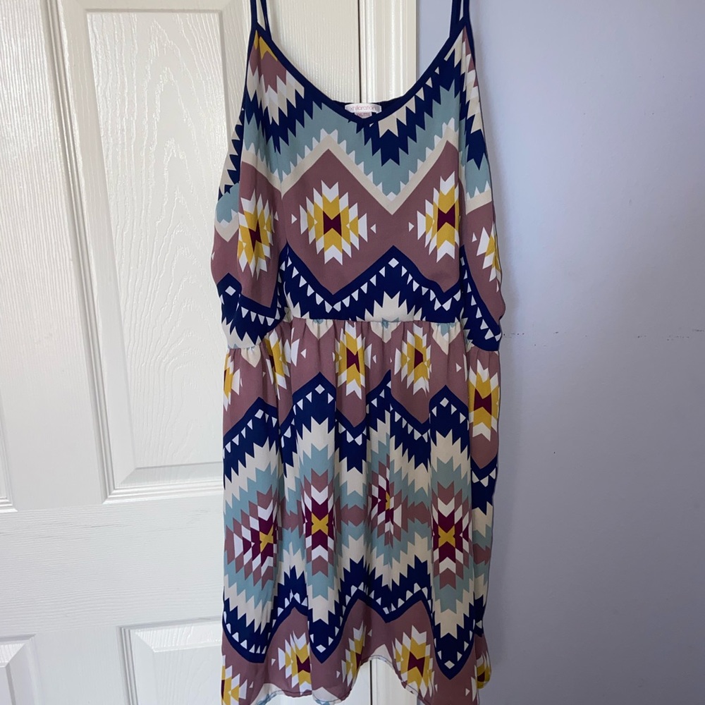 Colorful spaghetti strap dress